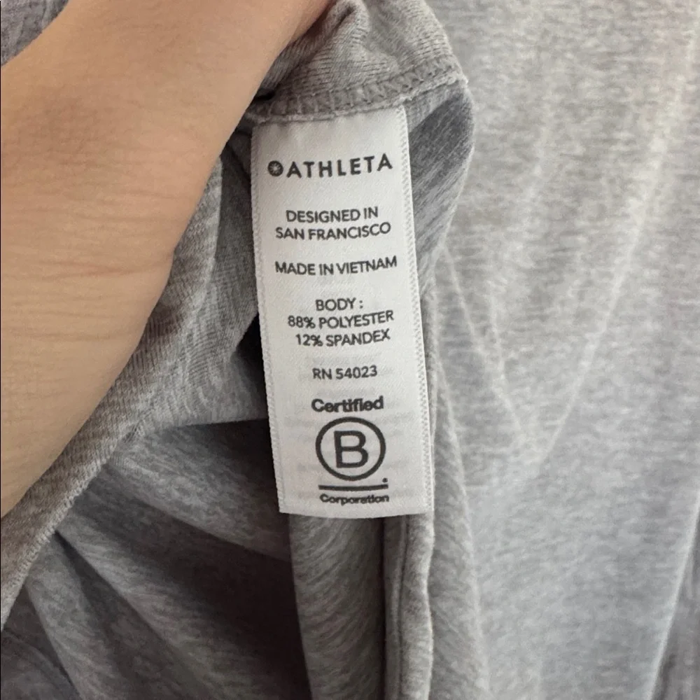 Athleta Heather Gray Long Sleeve Women's Athletic Top - Size XS - Picture 7 of 8